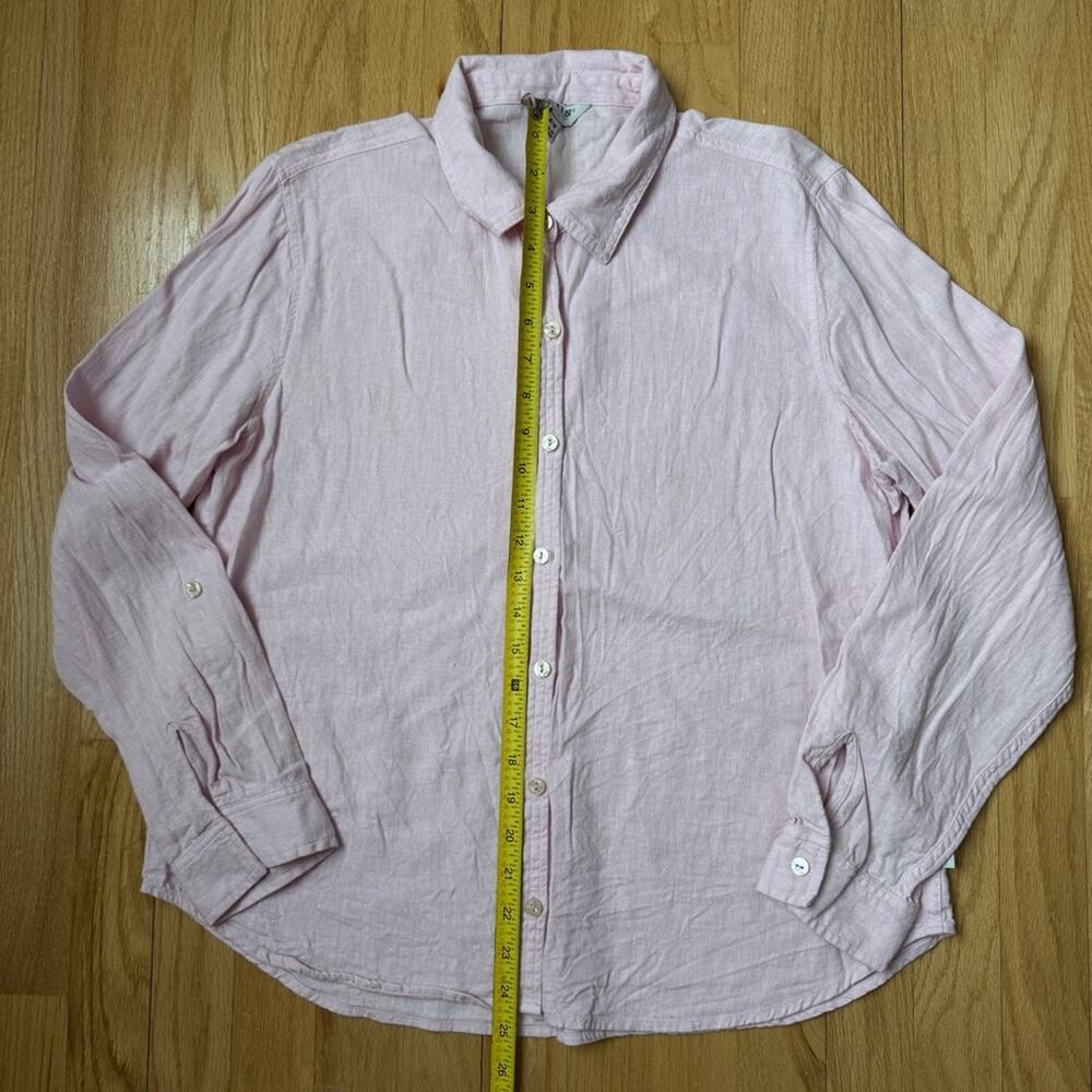 Orvis Pink / Lilac Linen Button Down Shirt Women's Size Medium - Picture 10 of 12